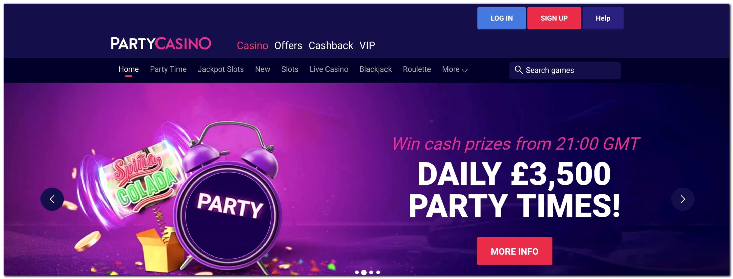 Party casino login