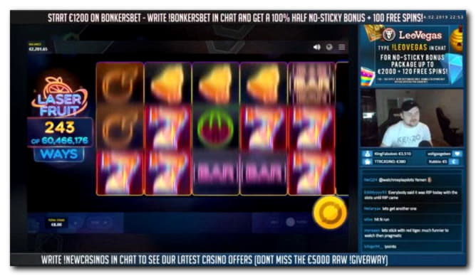 260 Free Spins at bWin Casino