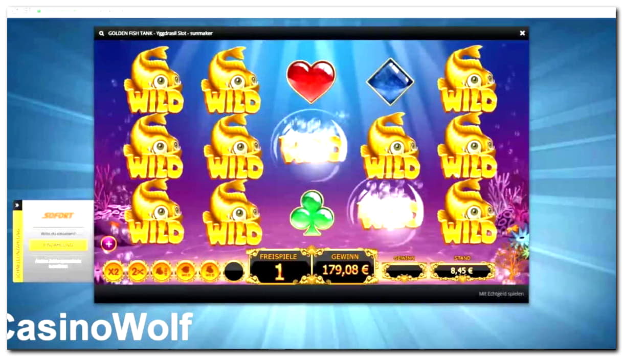 215 free spins at Party Casino