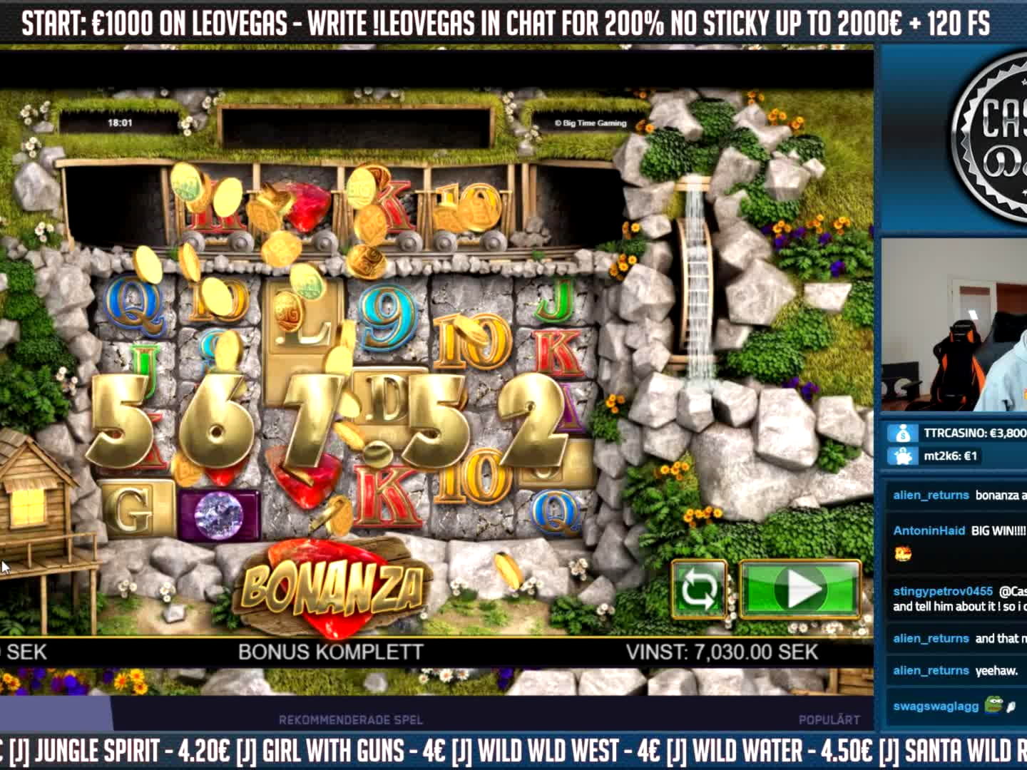 215 Loyal Free Spins! at Mrgreen Casino