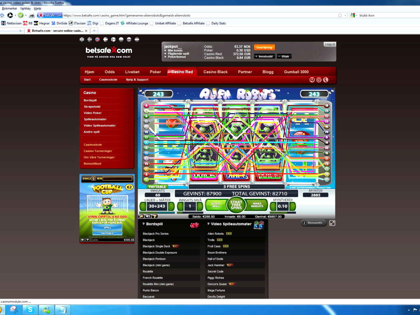 EURO 275 Free Money at Cashmio Casino