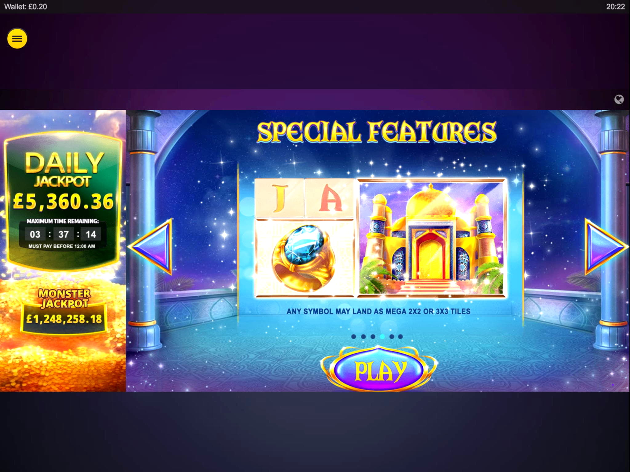 925% Match bonus at Dream Dubai Casino