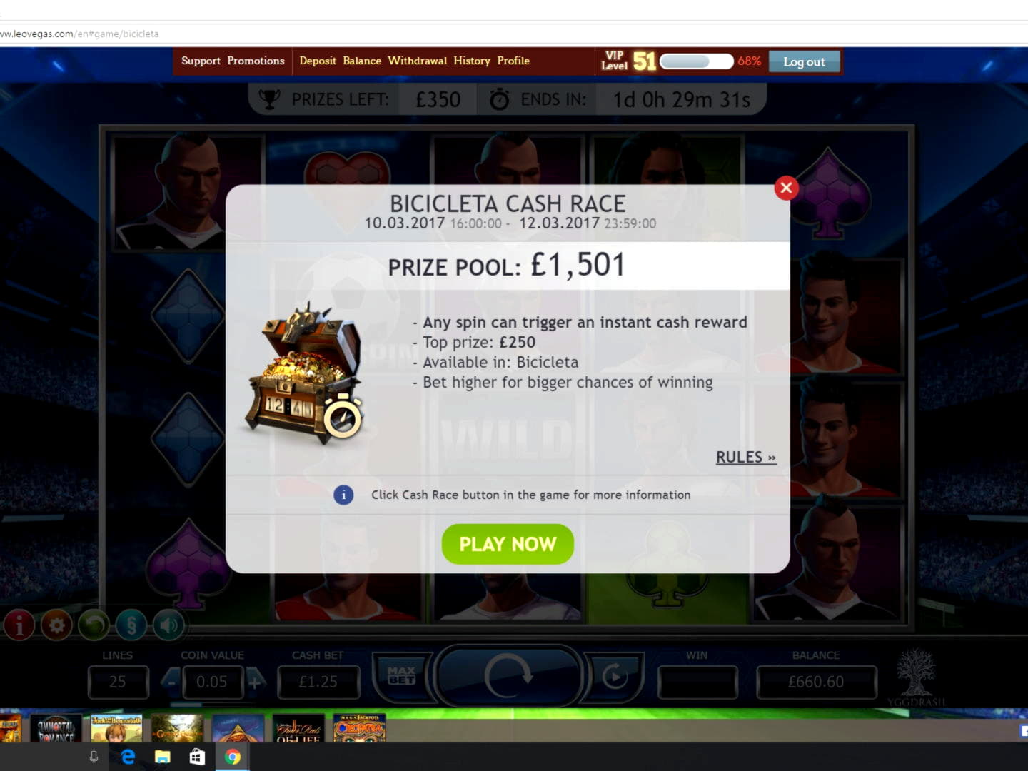 EURO 2225 no deposit bonus at Wunderino Casino